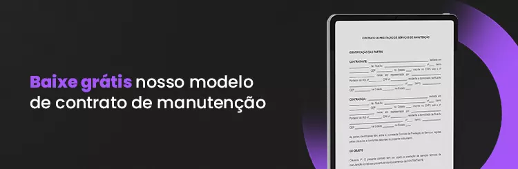 modelo contrato manutenção 