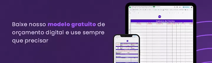 modelo de orçamento digital