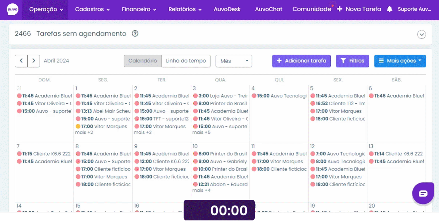 Gerar fatura no Auvo