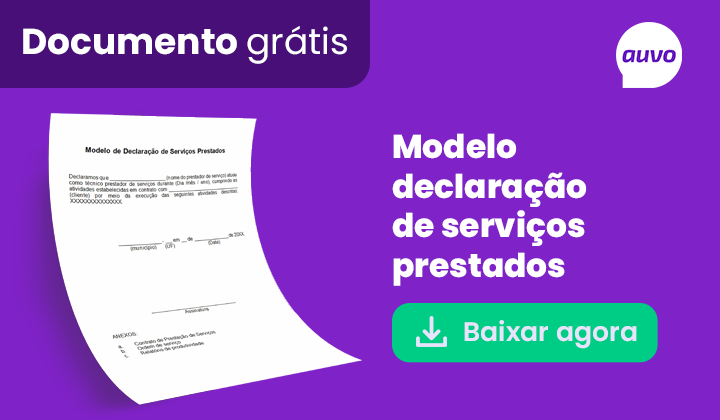 Modelo declaração de serviços prestados